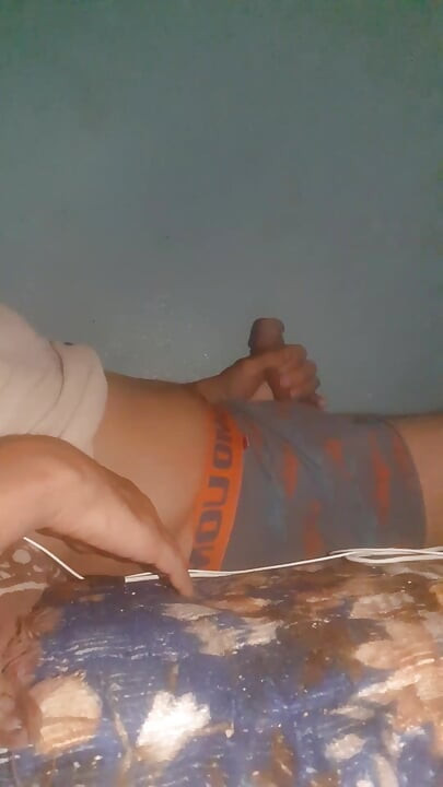 Masturbating after... while wearing underwear.