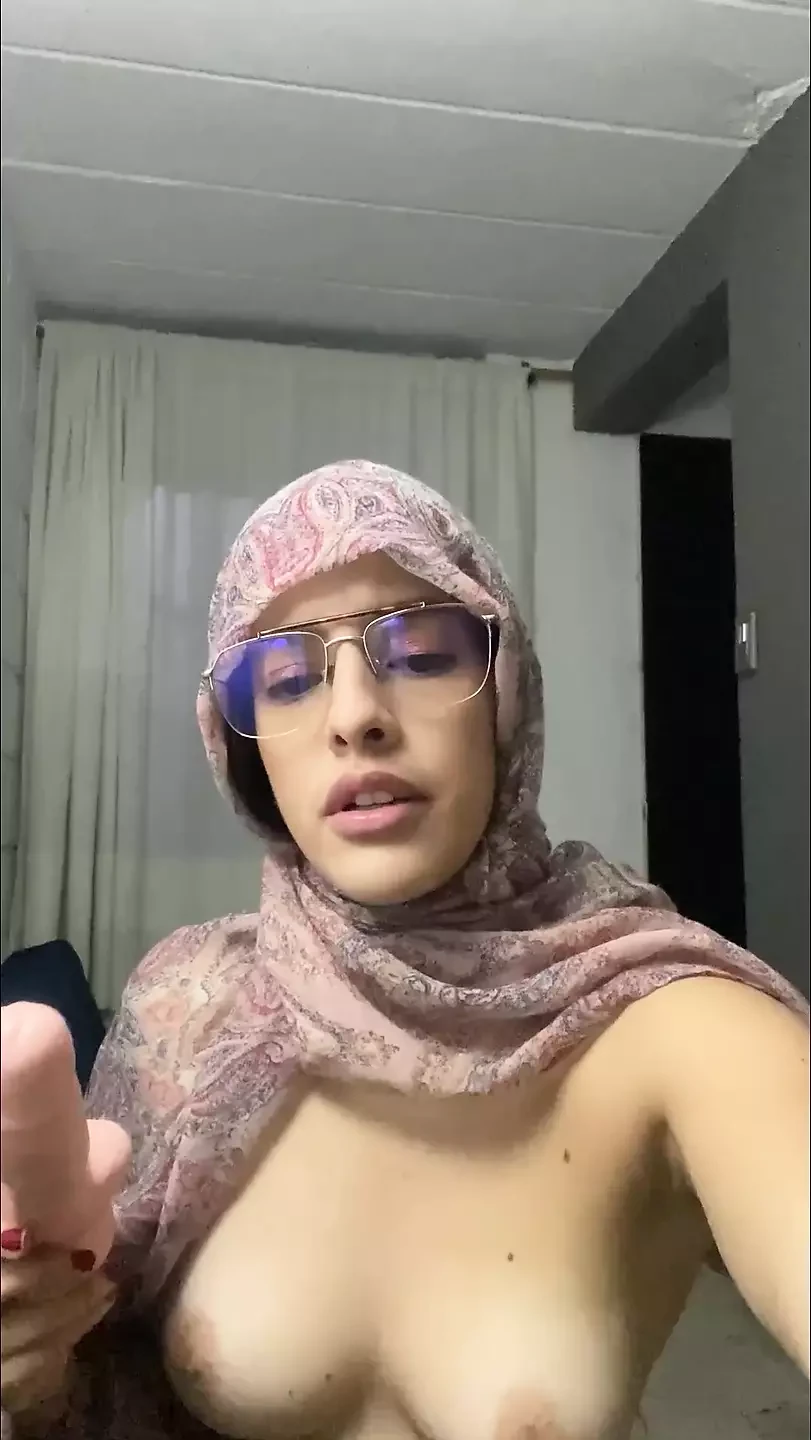 Arab wearing her hijab and having sex with multiple cocks in anal way moans with pleasure