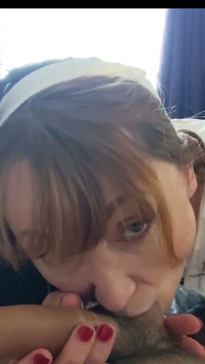 LILY KINK BRITISH NAUGHTY RED HEAD NUN POV BLOWJOB AND BALL SUCKING THE NEIGHBOUR | Clip 1