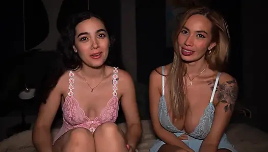 Scissoring with my busty best friend - we fucked in front of my husband