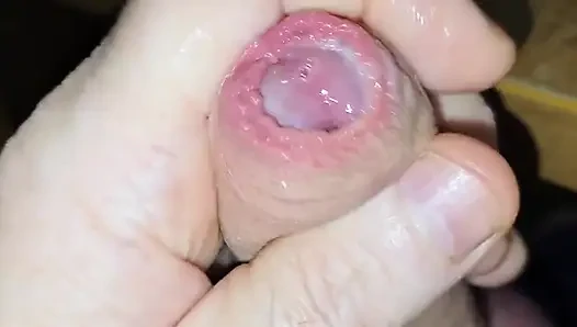 Cam Önünde Presperm Ve Spermle Güzel Bir El Işi,