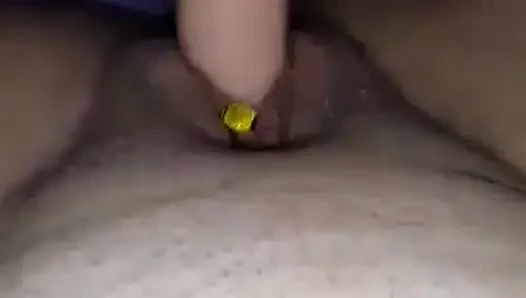 Fucking My Pussy With A Dildo While Having A Plug In
