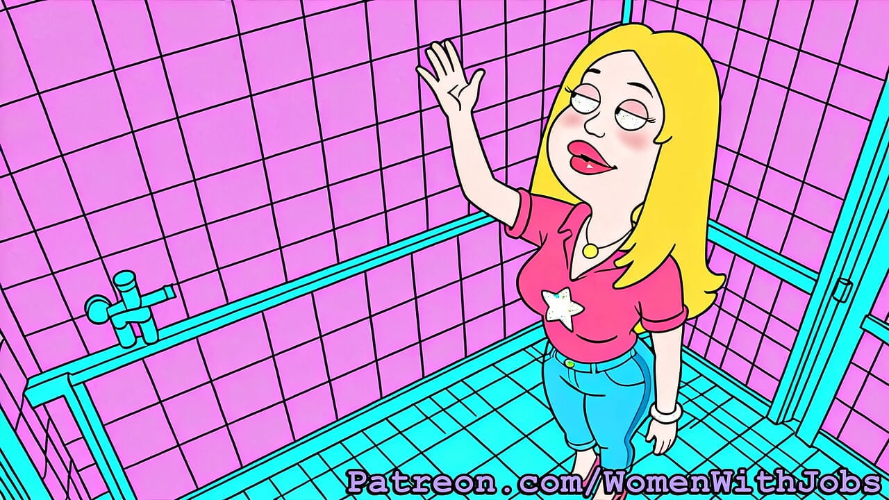 Futanari Francine Smith - masturberen, klaarkomen, zelfzuigen