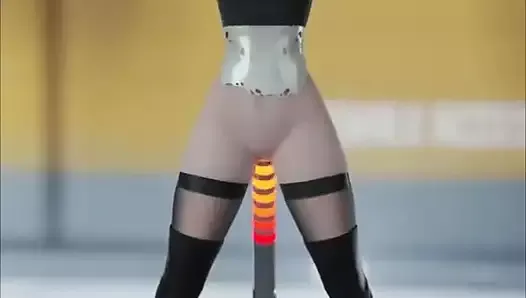 2B fucked in the ass By Sex Robot Version 4