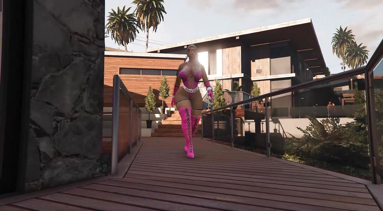 GTA V Franklin Clinton x Premium Pink Boots Lady (3D Animation) (FULL)