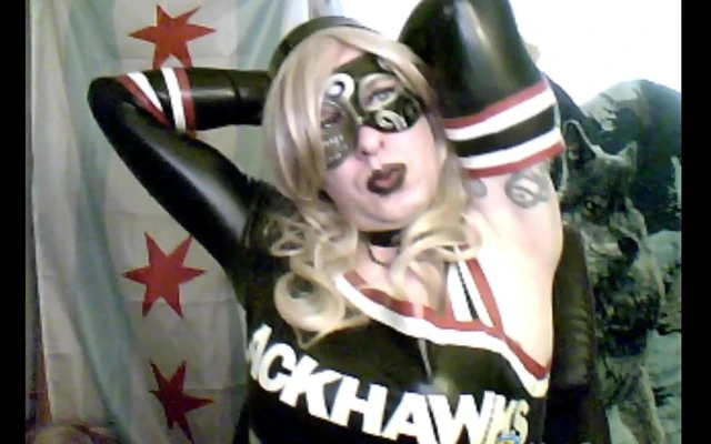 Latex Cheerleader CD Dancing & Posing by VikkiCD16