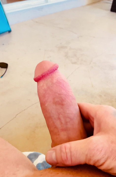Stroking my big cock