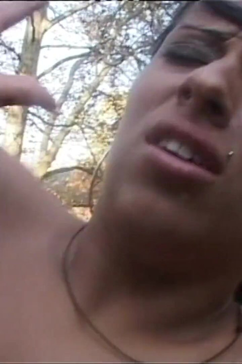 Young Black Woman with Nice Tits Fucked in the Woods by a Big Cock and Cumshot in Mouth