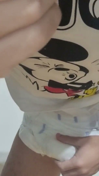 ABDL Diaper Boy Showing his diaper | Clip 1