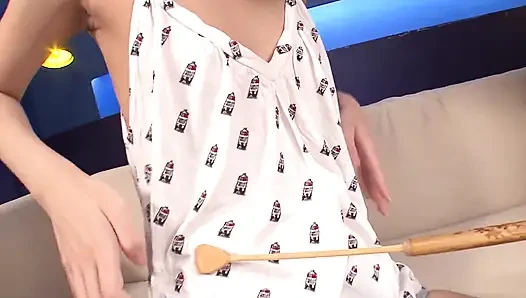 Horny Asian Sucks on a Big Cock