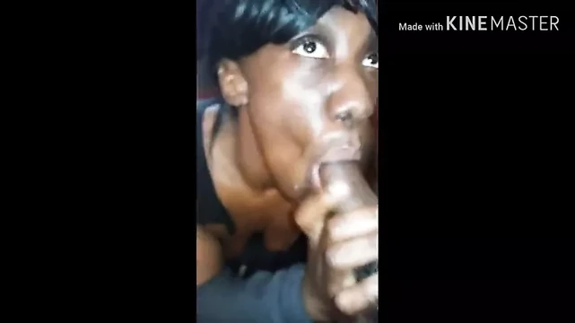 Roach face bitch gets cum in mouth & facial
