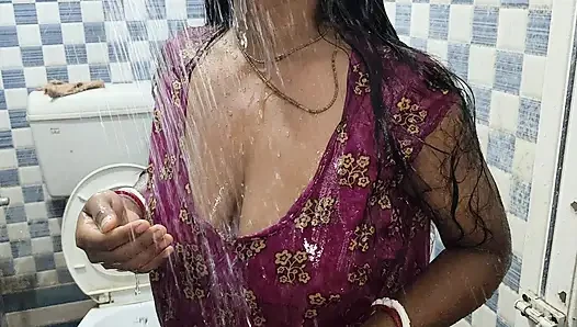 My first hot bath shower