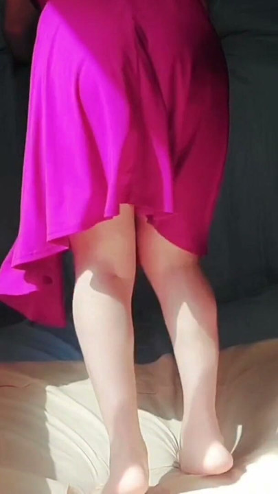 Sissy Pinky Dress Crossdresser Slut White Big Ass Big Butt Gay Boy Natural Beauty Pretty Cute Trans Gender Shemale MTF | Clip 3