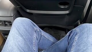 fingernail in dick & play with dick in car