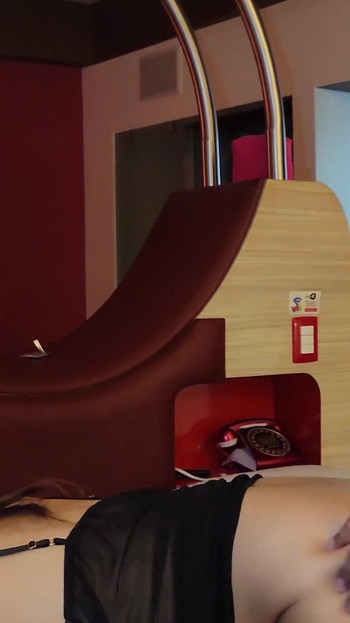 Captivating moment from "Big stepbrother finds me alone in the room and makes me his whore"