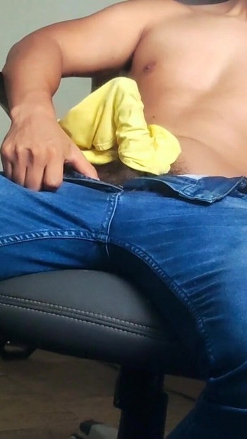 Spectacular moment from "cowboy rubs his throbbing cock in underwear"