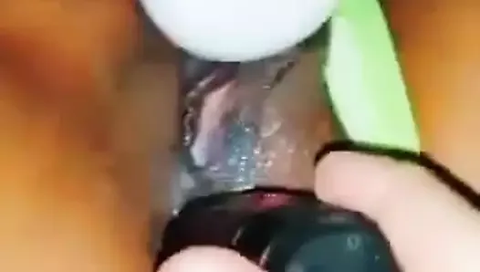 ass & pussy hard toy plug game husband & wife