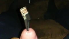 USB Cord Sounding Cumshot