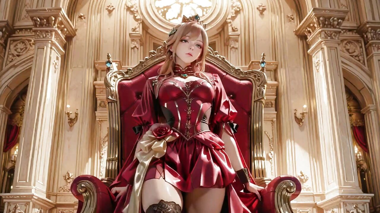 Crimson Throne: Pertabalan malas permaisuri berambut merah jambu