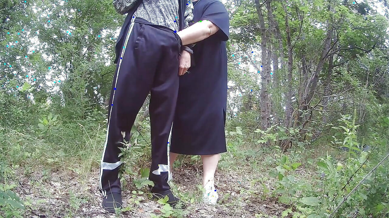 Stepmom Sucks My Dick in a Park and Swallows Hot Cum
