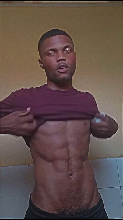 Sexy black print Dick showcase his dick at work