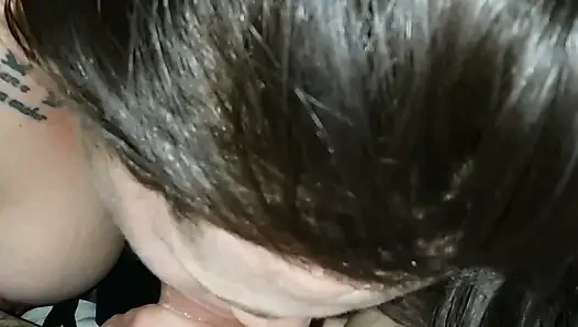 Sexy Slut Gives Sloppy Blowjob