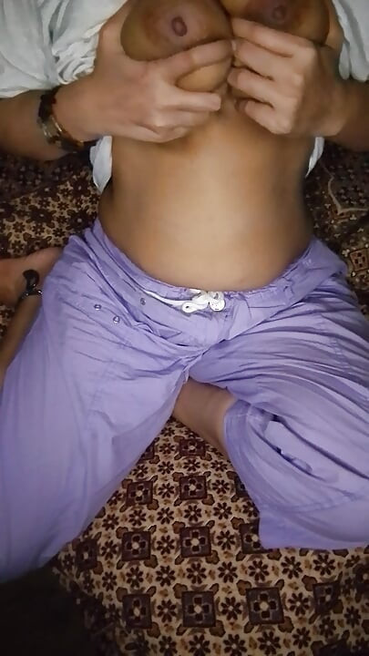 Naked 18 year old teen masturbates and caresses her big hairy pussy