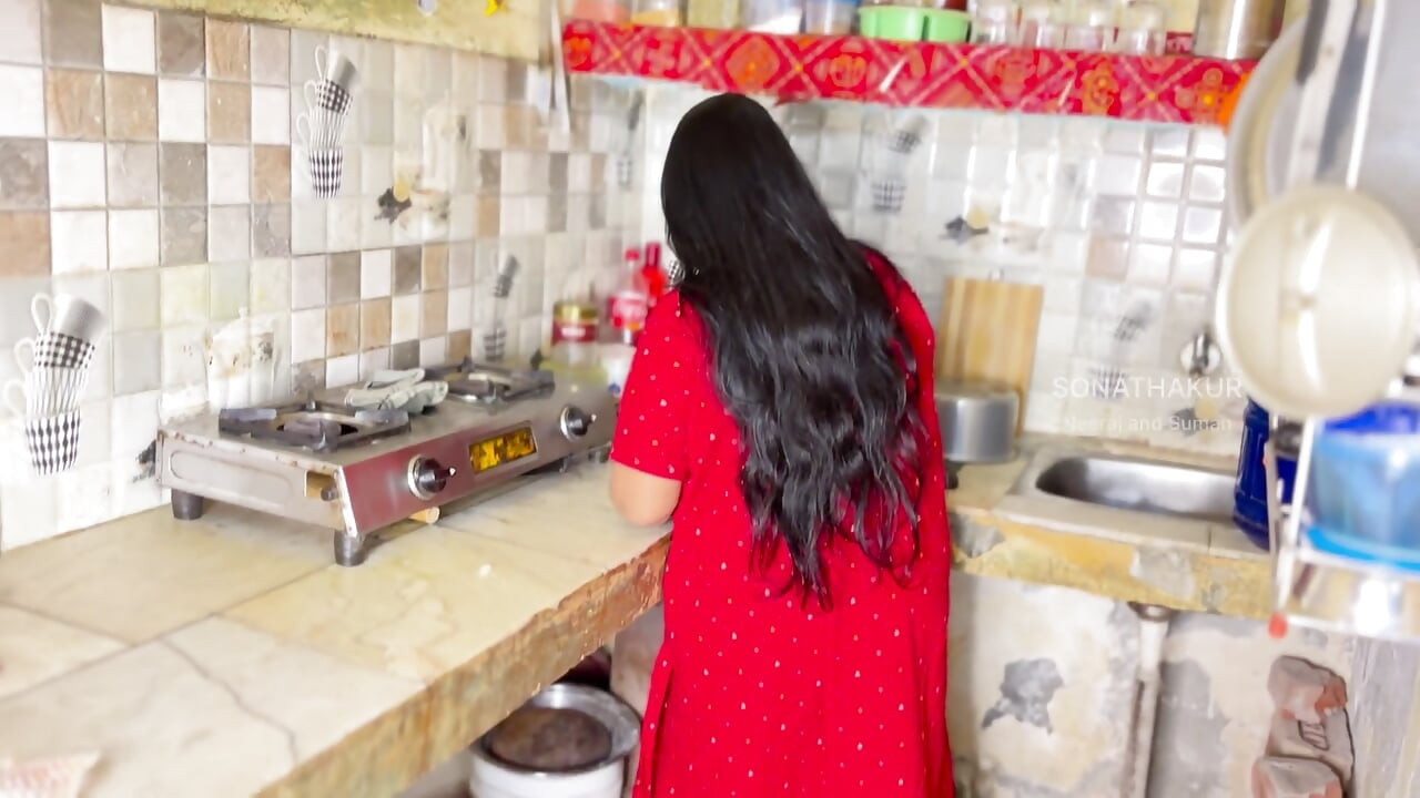 Beautiful Mami Seduced Me While Cooking in Kitchen - Hot Sex