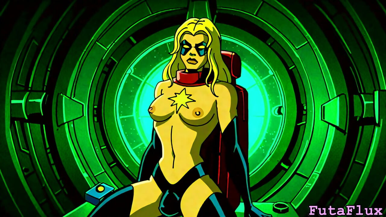 Футанари Carol Danvers - мастурбирует, камшоты, самосос и многое другое!