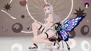 Skadi X Surtr - сексуальный танец + секс с насекомыми (3D хентай)