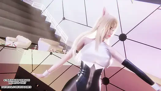 MMD CHUNG HA - СТРЕСС - Сексуальная Ахри, танец Кпоп, лига легенд, хентай без цензуры 4K 60FPS