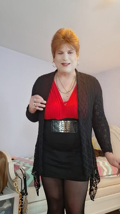 Date night with a granny tranny wife!
