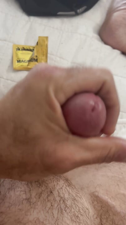 Condom, cock ring, and some cum