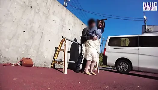 Skirt Side Tease Where Slick Grazing Turns to Instant Climax the Moment She Sinks in - 1