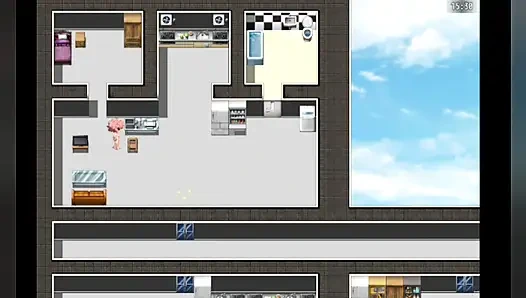 Шлюшка с розовой задницей показывает свои огромные сиськи и шлюховатые тела Mina - хентай геймплей