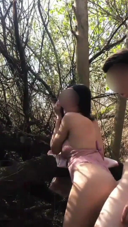 Step brother fucking his stepsister in the forest, Beautiful stepsister getting fucked outdoors | Clip 2
