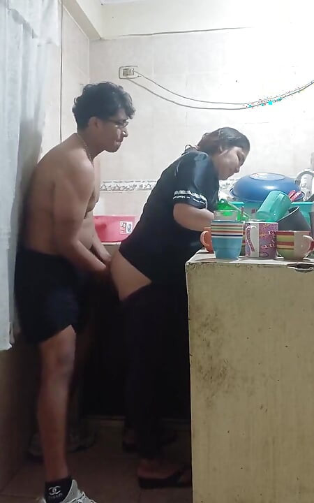 Employee Fucked in the Kitchen, My Boss's Wife Almost Caught Us in Mexico City