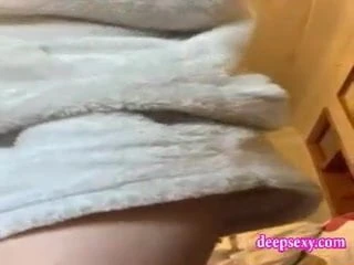 Young blonde play in the kitchen
