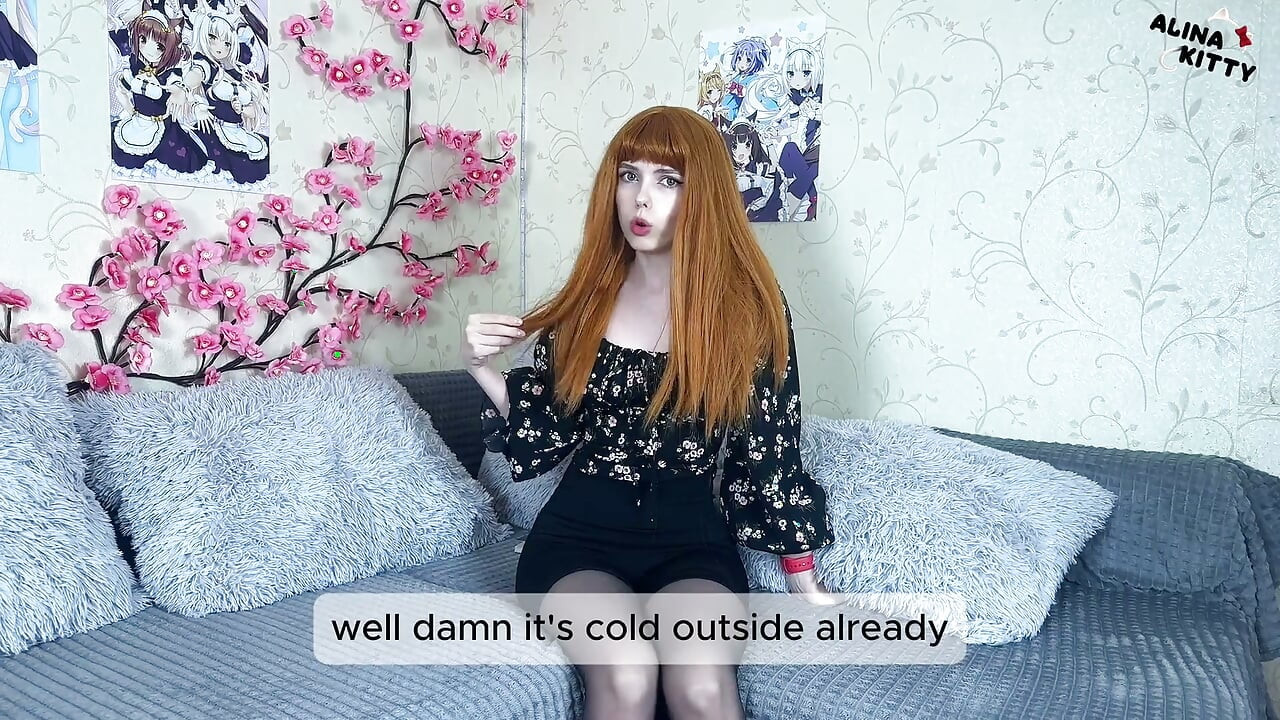 Redhead Stepsis inviterte meg til rommet sitt, vi pratet og hun ga meg sin gjennomvåte fitte