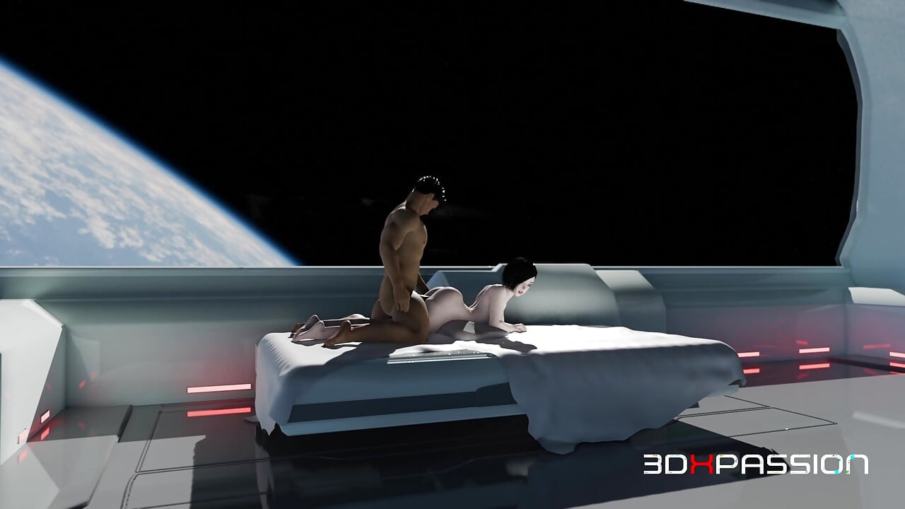 Zero-G Deepthroat & Anal on Orbital Station Japanese Echo Takes Hard Assfuck in Space Before Back Cumshot
