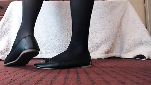 Strümpfe, ballettwohnungen, schuhspiel tauchen