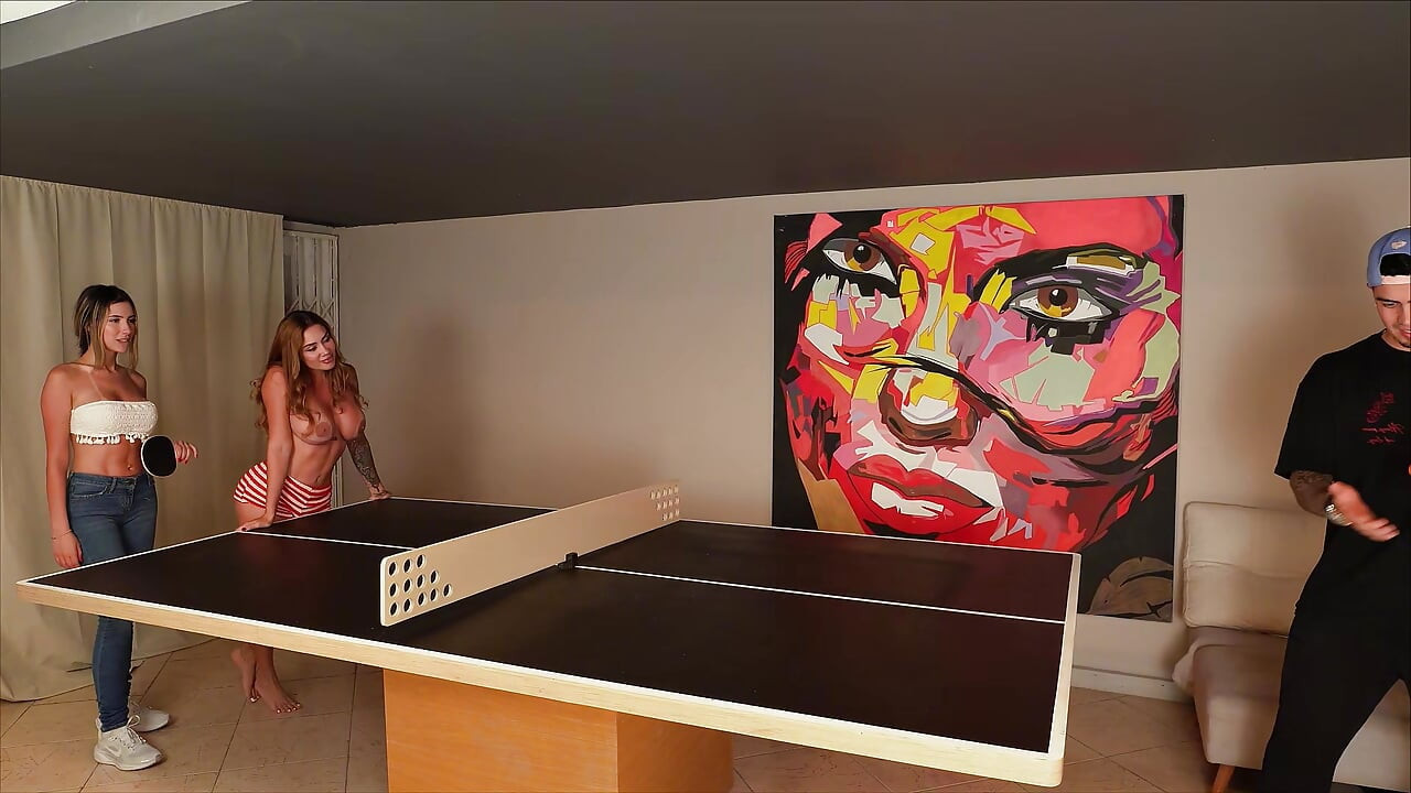 Afternoon of Pin Pong with Sara Blonde Ends with Threesome, While My Boyfriend Is Not There