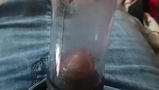 Playing with penis pump