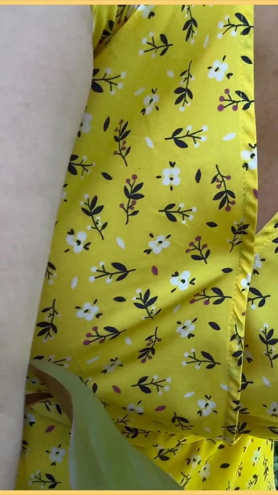 Stunning moment from "Wifey heads out in a cute summer dress braless and looks amazing with her blonde hair."