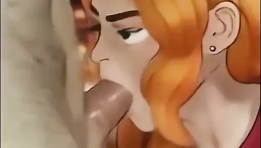 Blonde orange mädchen-romantik