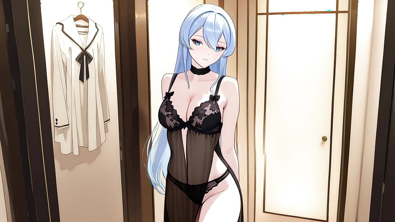 Esdeath는 새로운 섹시한 란제리를 구입하고 분홍색 딜도로 재미를 위해 왔습니다. Esdeath 헨타이 코스프레