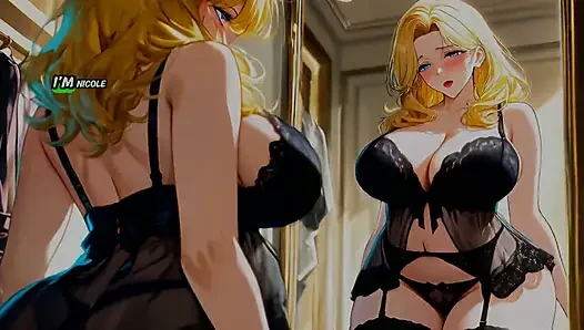Женат на французской блондинке, MILF, соблазненный в примерочной — Ia Animation