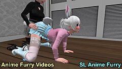 后入式性爱视频中的动漫兔女郎 - 服装 1 和 2 - sl 动漫毛茸茸视频 - 2022年3月
