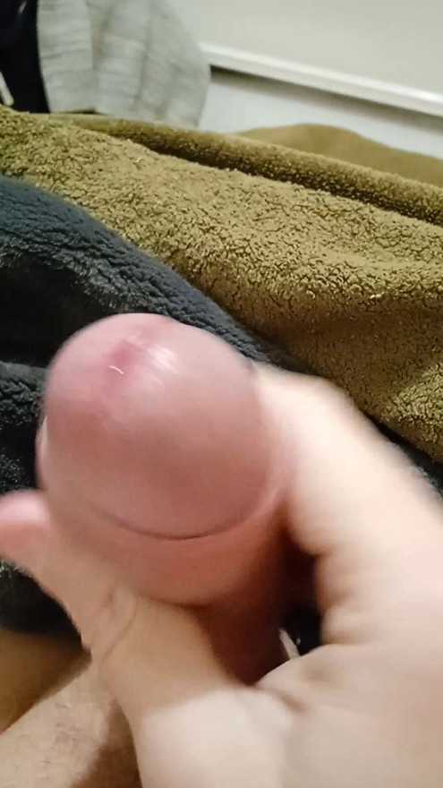 Teen men wanks his big cock with dirty talk and moans #2