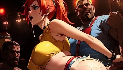 Misty gibt pokeballs für große verschwitzte schwarze eier auf